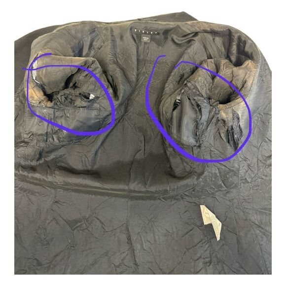 Black‎ Two Button Blazer Classic Fitted Career Office Jacket - Picture 5 of 9